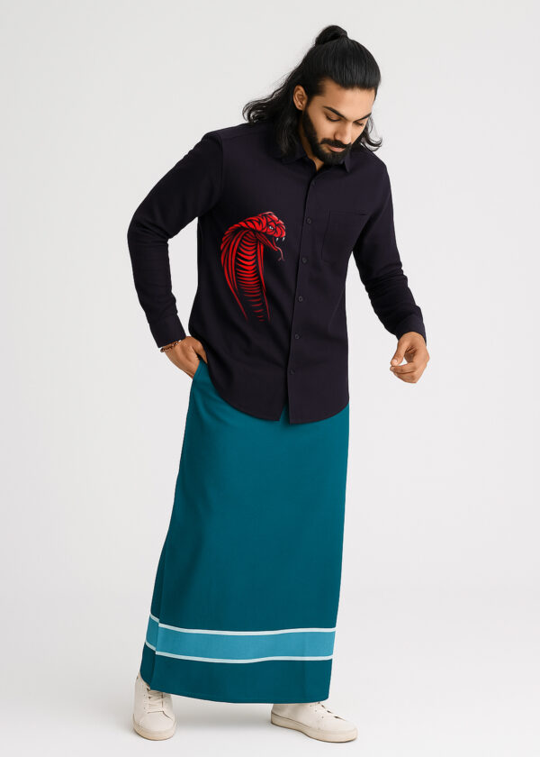 Customized Theyyam printed back side black full sleeve shirt Trivandrum Kerala