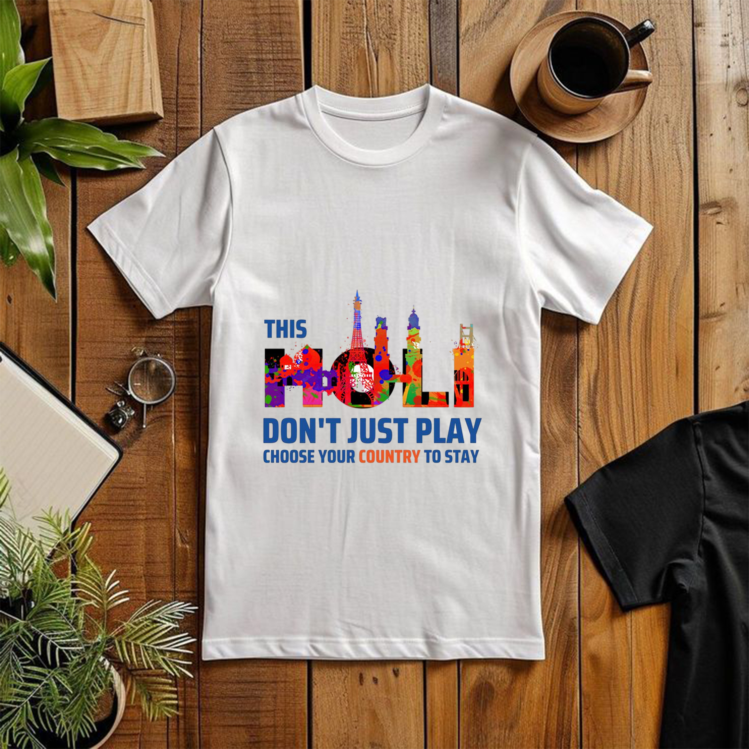 Men’s White Graphic Printed T-Shirt