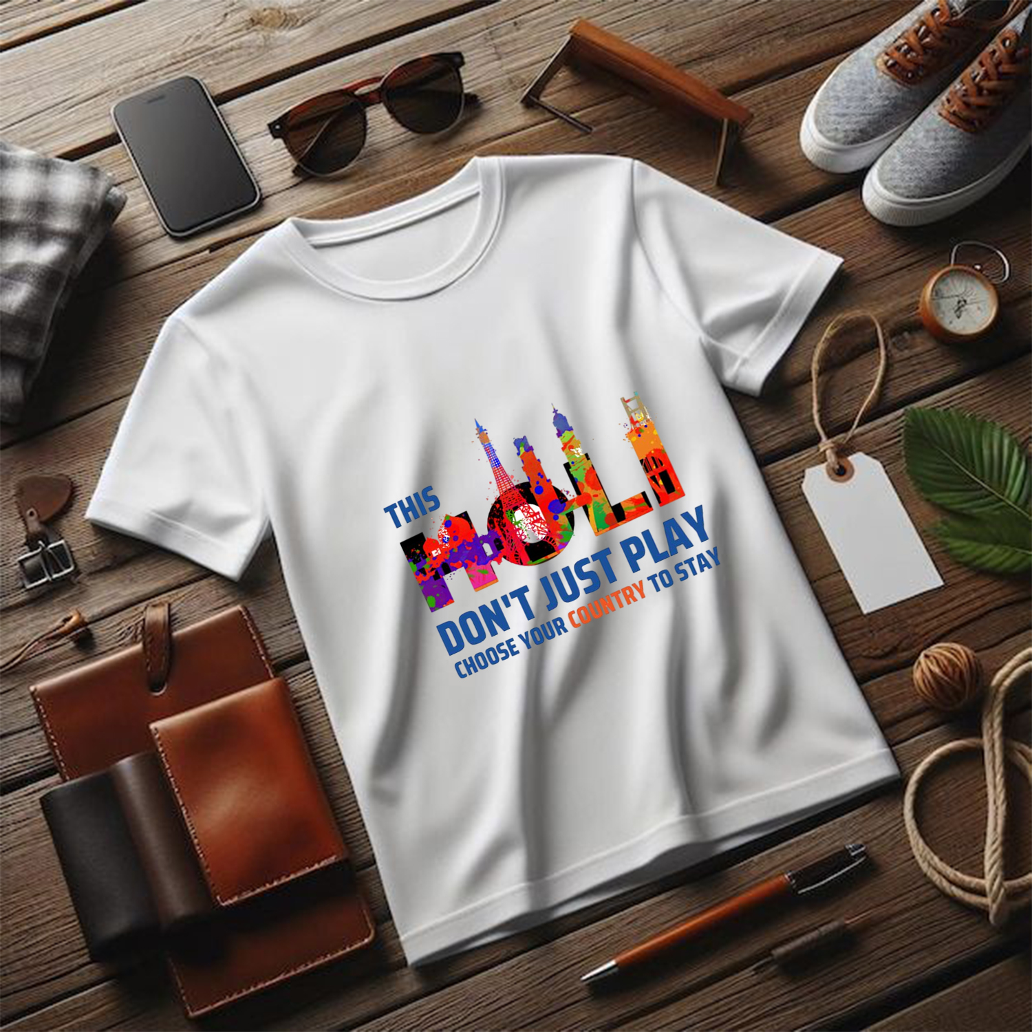 Men’s White Graphic Printed T-Shirt